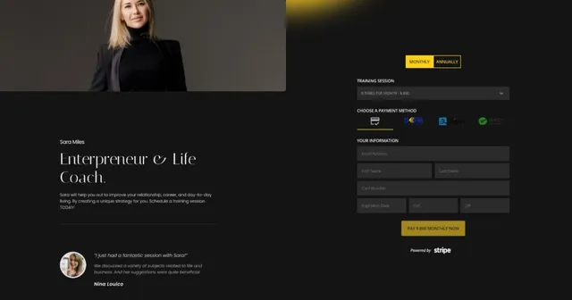 Coaching Elementor Page Template