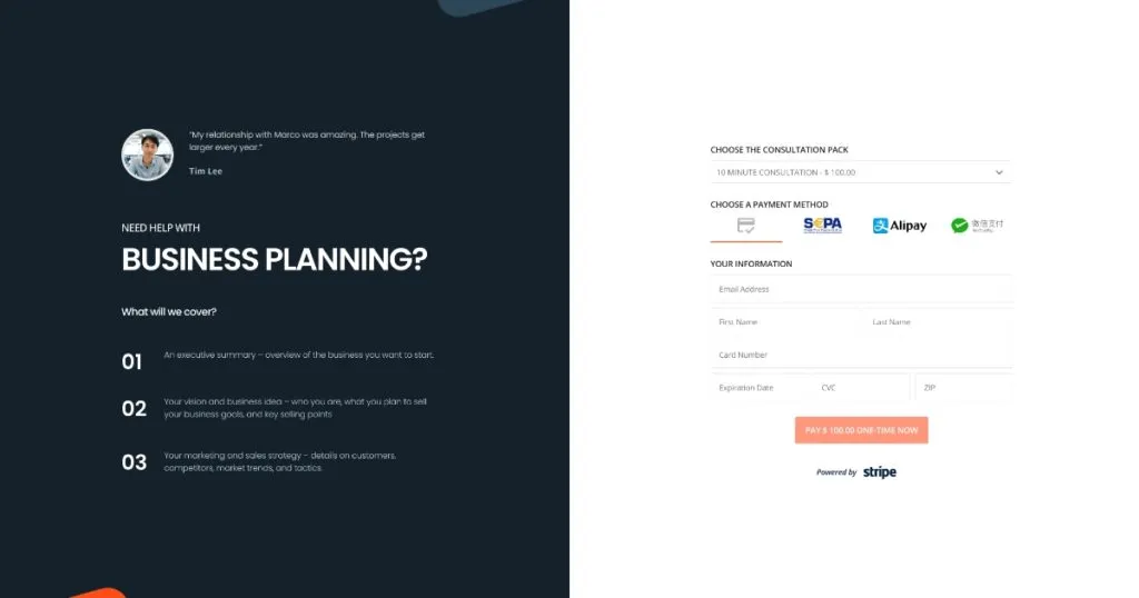 Consultant Elementor Page Template