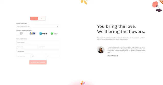 Flower Shop Elementor Page Template