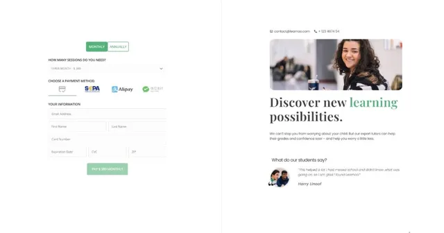 Online Tutor Elementor Page Template